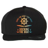 Boating Art For Women Boater Pontoon Boat Lover Wool Snapback Cap