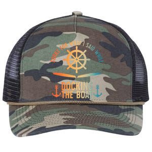 Boating Art For Women Boater Pontoon Boat Lover Retro Rope Trucker Hat Cap