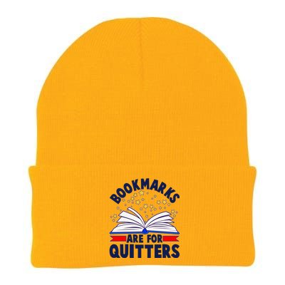 Bookmarks Are For Quitters Book Lover Reading Fan Knit Cap Winter Beanie