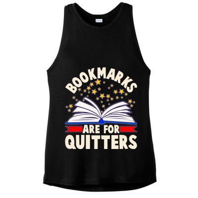 Bookmarks Are For Quitters Book Lover Reading Fan Ladies PosiCharge Tri-Blend Wicking Tank