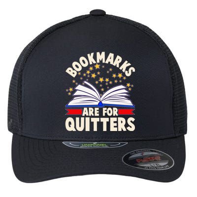 Bookmarks Are For Quitters Book Lover Reading Fan Flexfit Unipanel Trucker Cap