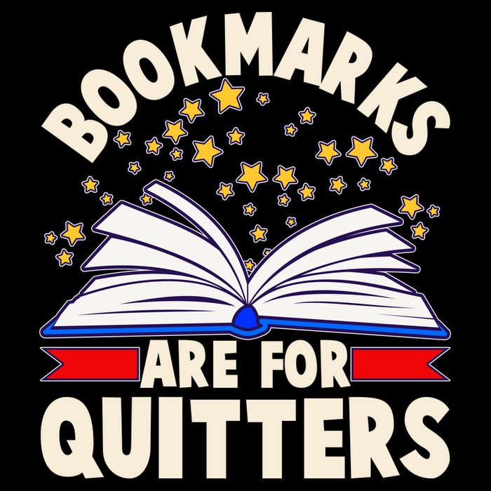 Bookmarks Are For Quitters Book Lover Reading Fan 7-Panel Snapback Hat