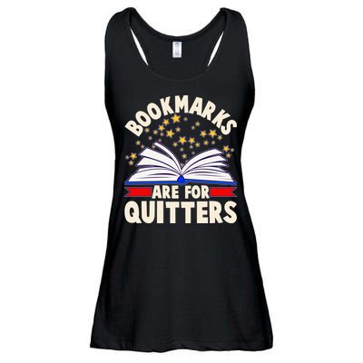Bookmarks Are For Quitters Book Lover Reading Fan Ladies Essential Flowy Tank
