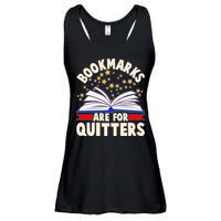 Bookmarks Are For Quitters Book Lover Reading Fan Ladies Essential Flowy Tank