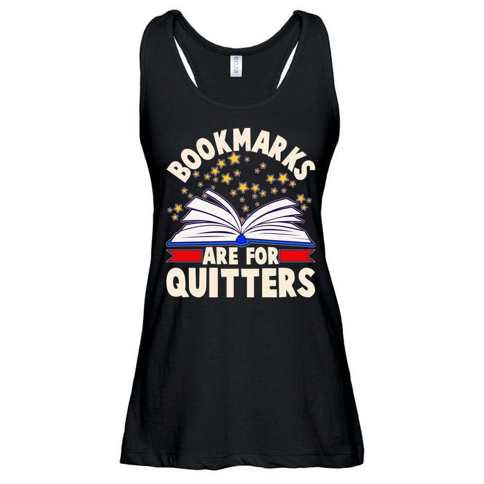 Bookmarks Are For Quitters Book Lover Reading Fan Ladies Essential Flowy Tank