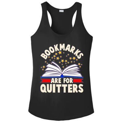 Bookmarks Are For Quitters Book Lover Reading Fan Ladies PosiCharge Competitor Racerback Tank