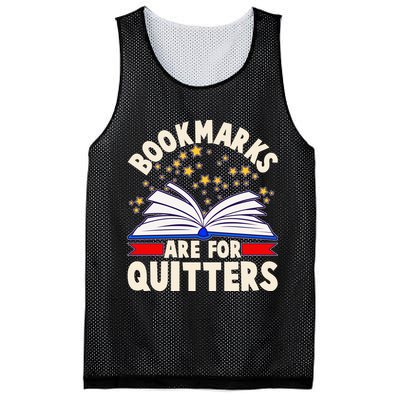 Bookmarks Are For Quitters Book Lover Reading Fan Mesh Reversible Basketball Jersey Tank