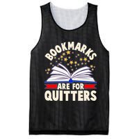 Bookmarks Are For Quitters Book Lover Reading Fan Mesh Reversible Basketball Jersey Tank