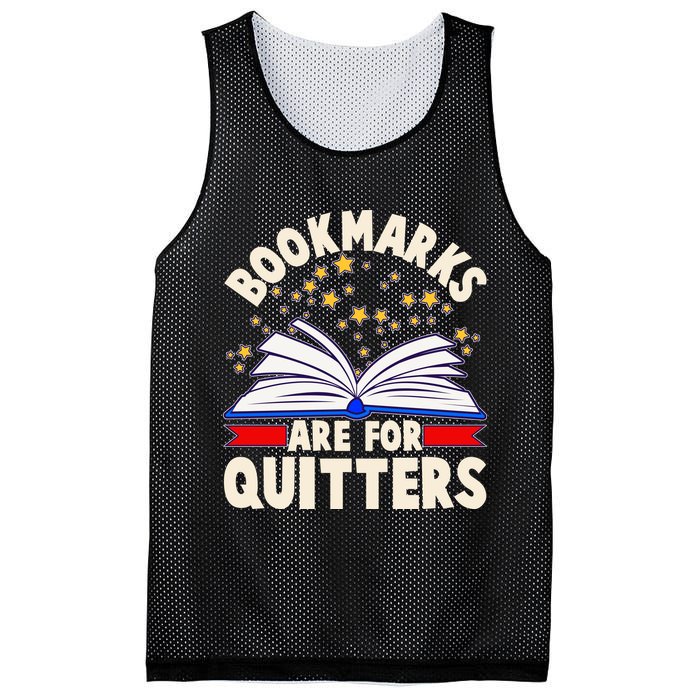 Bookmarks Are For Quitters Book Lover Reading Fan Mesh Reversible Basketball Jersey Tank