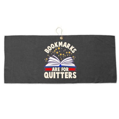 Bookmarks Are For Quitters Book Lover Reading Fan Large Microfiber Waffle Golf Towel