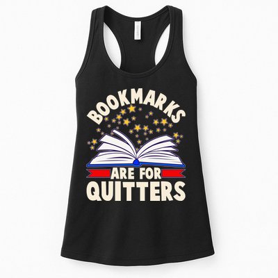 Bookmarks Are For Quitters Book Lover Reading Fan Womens Tank Top
