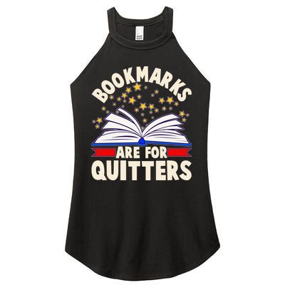 Bookmarks Are For Quitters Book Lover Reading Fan Women's Perfect Tri Rocker Tank