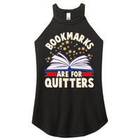 Bookmarks Are For Quitters Book Lover Reading Fan Women's Perfect Tri Rocker Tank