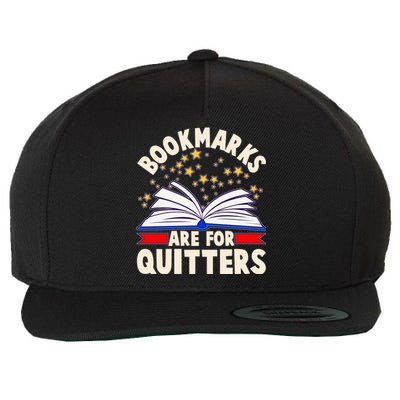 Bookmarks Are For Quitters Book Lover Reading Fan Wool Snapback Cap