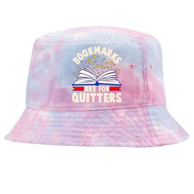 Bookmarks Are For Quitters Book Lover Reading Fan Tie-Dyed Bucket Hat