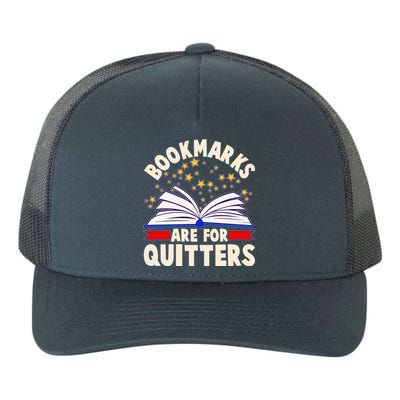 Bookmarks Are For Quitters Book Lover Reading Fan Yupoong Adult 5-Panel Trucker Hat