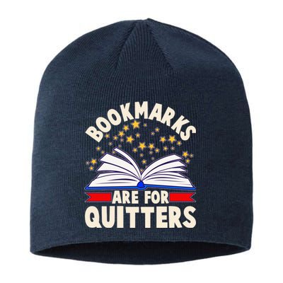 Bookmarks Are For Quitters Book Lover Reading Fan Sustainable Beanie