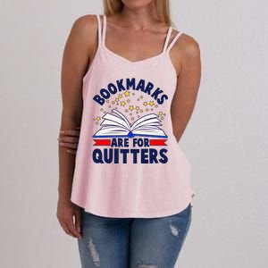 Bookmarks Are For Quitters Book Lover Reading Fan Women's Strappy Tank