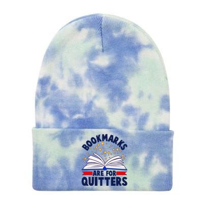 Bookmarks Are For Quitters Book Lover Reading Fan Tie Dye 12in Knit Beanie