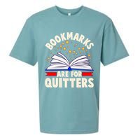 Bookmarks Are For Quitters Book Lover Reading Fan Sueded Cloud Jersey T-Shirt