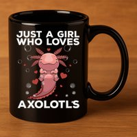Best Axolotl For  Girls Salamander Kawaii Axolotl Lover  11oz C Handle Ceramic Mug