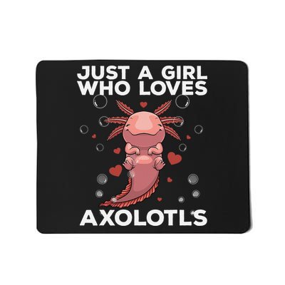 Best Axolotl For  Girls Salamander Kawaii Axolotl Lover  Mousepad