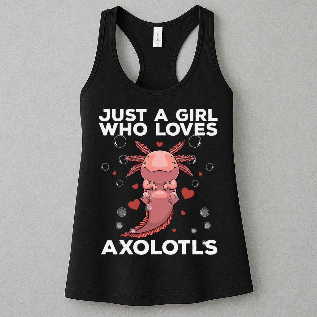 Best Axolotl For  Girls Salamander Kawaii Axolotl Lover  Womens Tank Top