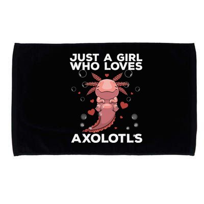 Best Axolotl For  Girls Salamander Kawaii Axolotl Lover  Microfiber Hand Towel