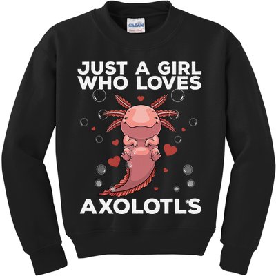 Best Axolotl For  Girls Salamander Kawaii Axolotl Lover  Kids Sweatshirt