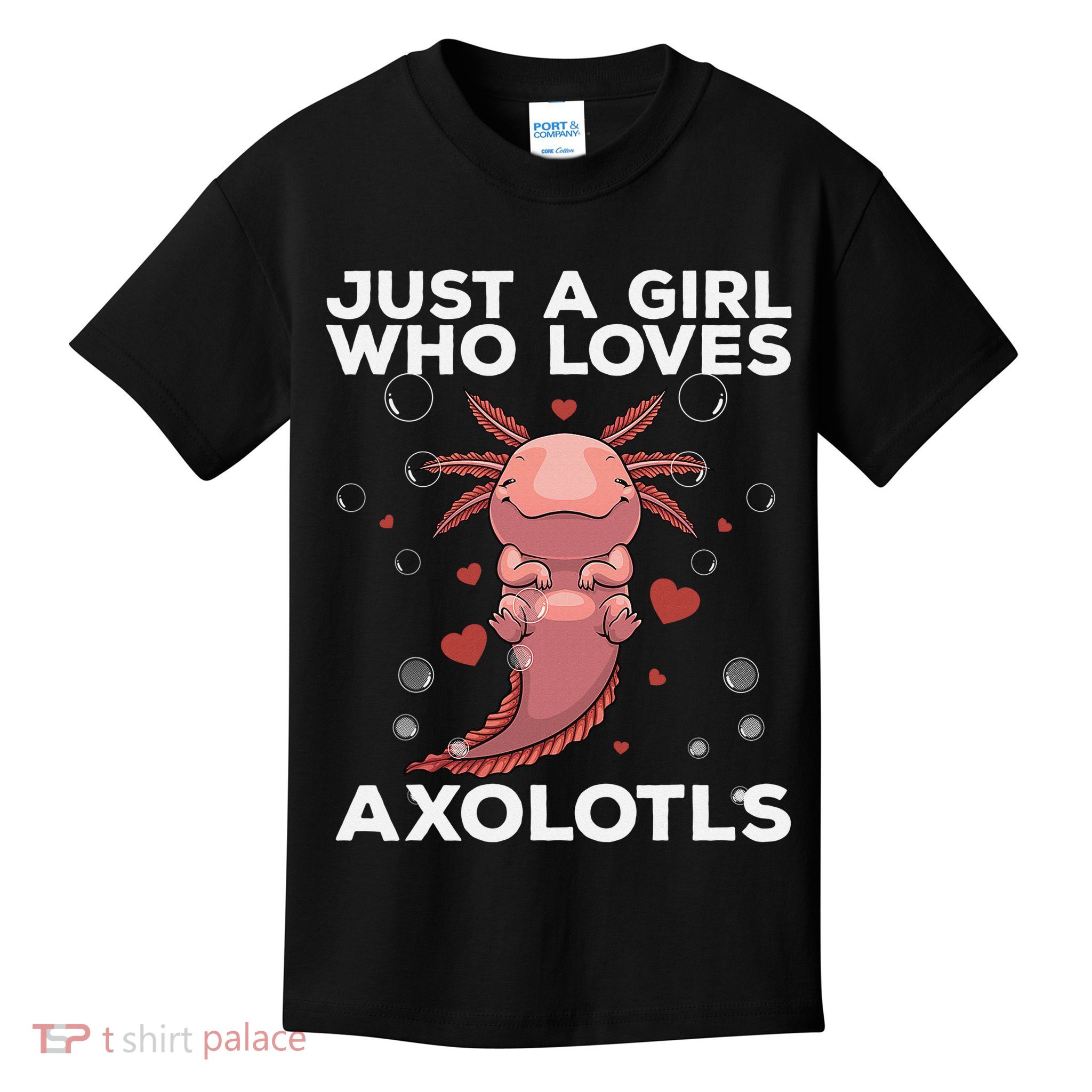 Best Axolotl For  Girls Salamander Kawaii Axolotl Lover  Kids T-Shirt