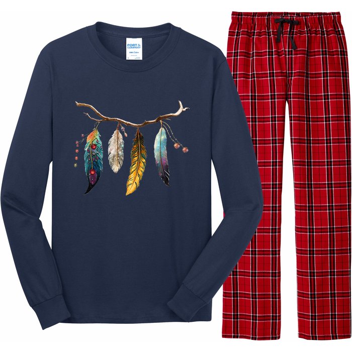 Branch And Feathers Long Sleeve Pajama Set