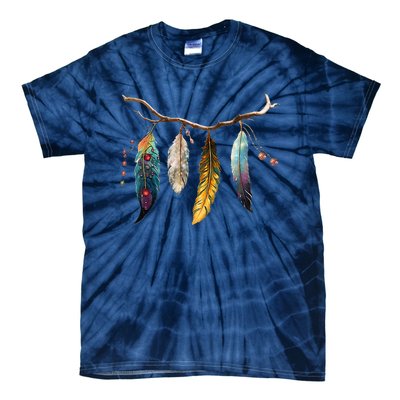 Branch And Feathers Tie-Dye T-Shirt