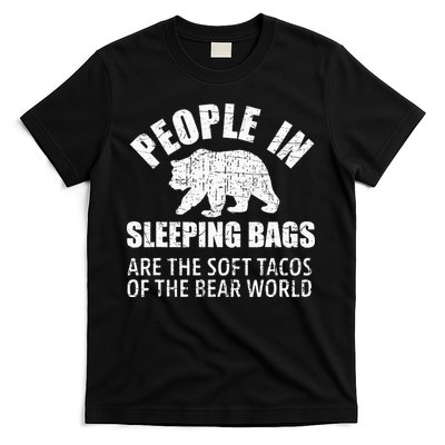 Bear Attack Funny Camping Hiking Tacos T-Shirt