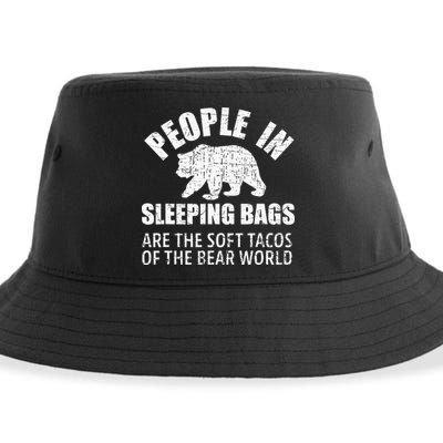 Bear Attack Funny Camping Hiking Tacos Sustainable Bucket Hat