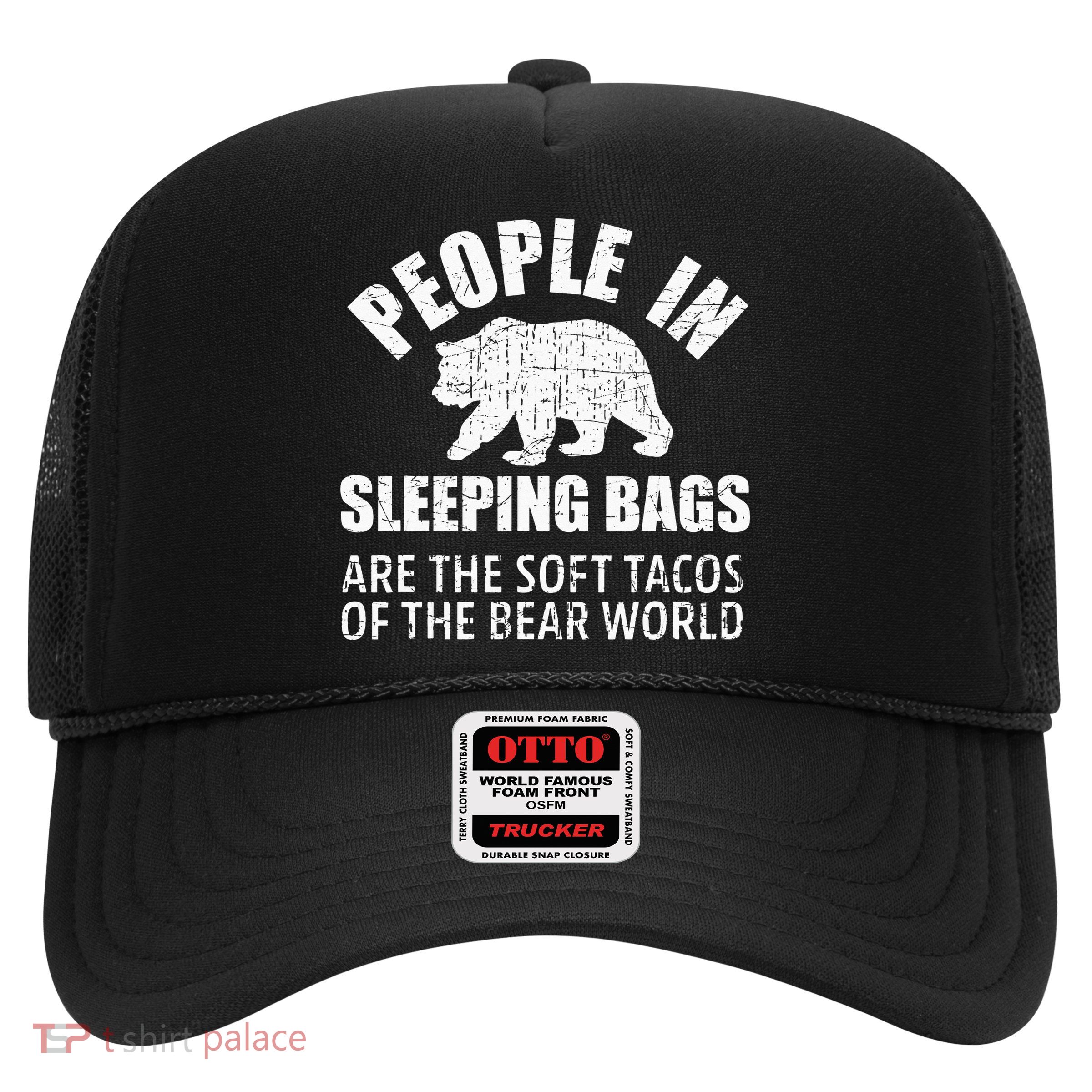 Bear Attack Funny Camping Hiking Tacos Trucker Hat