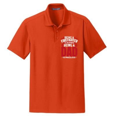 Being A Firefighter Is An Honor Being A Grandpa Is Priceless Gift Dry Zone Grid Polo