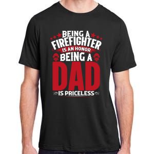 Being A Firefighter Is An Honor Being A Grandpa Is Priceless Gift Adult ChromaSoft Performance T-Shirt