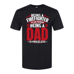 Being A Firefighter Is An Honor Being A Grandpa Is Priceless Gift Softstyle CVC T-Shirt