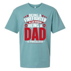 Being A Firefighter Is An Honor Being A Grandpa Is Priceless Gift Sueded Cloud Jersey T-Shirt