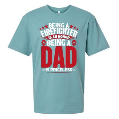 Being A Firefighter Is An Honor Being A Grandpa Is Priceless Gift Sueded Cloud Jersey T-Shirt