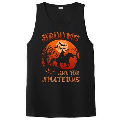 Brooms Are For Amateurs Witch Riding Horse Halloween PosiCharge Competitor Tank