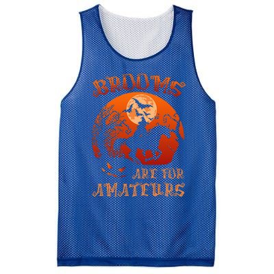 Brooms Are For Amateurs Witch Riding Horse Halloween Mesh Reversible Basketball Jersey Tank