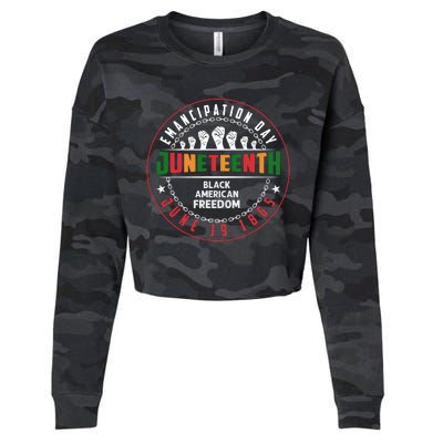 Black American Freedom Juneteenth Graphics Plus Size Shirts For Men Women Family Cropped Pullover Crew