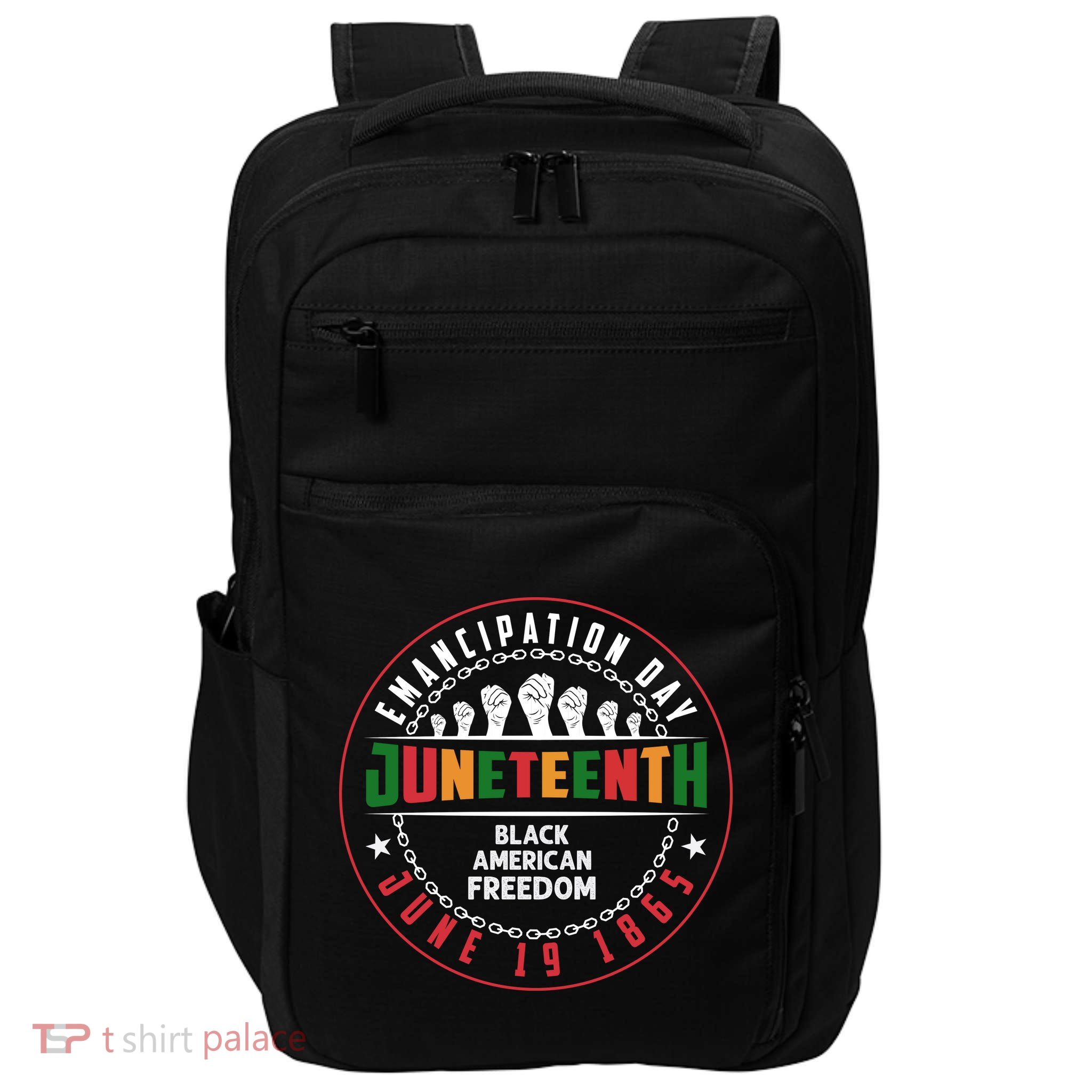 Black American Freedom Juneteenth Graphics Plus Size Shirts For Men Women Family Impact Tech Backpack