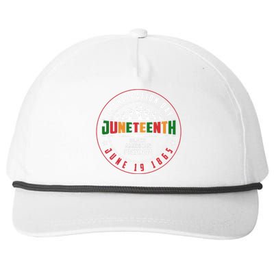 Black American Freedom Juneteenth Graphics Plus Size Shirts For Men Women Family Snapback Five-Panel Rope Hat