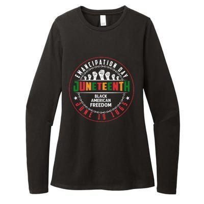 Black American Freedom Juneteenth Graphics Plus Size Shirts For Men Women Family Womens CVC Long Sleeve Shirt