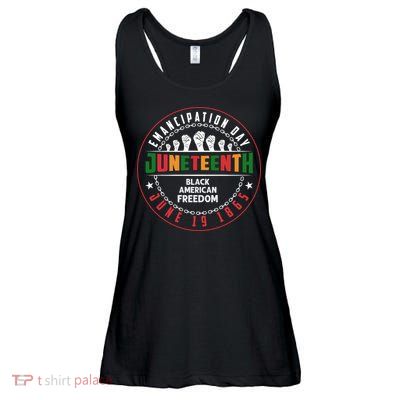 Black American Freedom Juneteenth Graphics Plus Size Shirts For Men Women Family Ladies Essential Flowy Tank