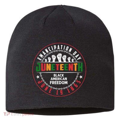 Black American Freedom Juneteenth Graphics Plus Size Shirts For Men Women Family Sustainable Beanie