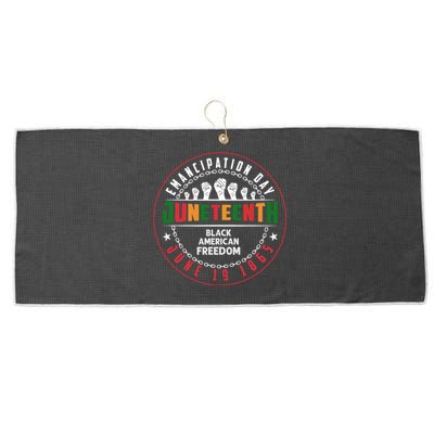 Black American Freedom Juneteenth Graphics Plus Size Shirts For Men Women Family Large Microfiber Waffle Golf Towel