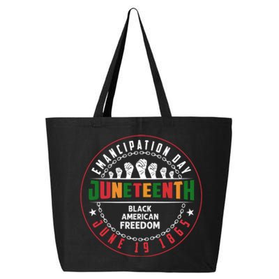 Black American Freedom Juneteenth Graphics Plus Size Shirts For Men Women Family 25L Jumbo Tote